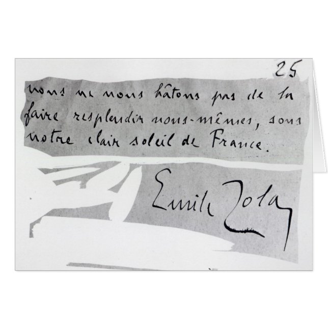 Signature d'Emile Zola (Devant horizontal)