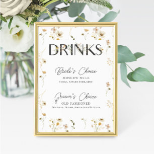 Signature du Mariage Fleur sauvage Aquarelle Signe