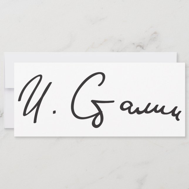 Signature du Premier ministre de l'Union soviétiqu (Devant)