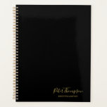 Signature élégante du script d'entreprise<br><div class="desc">Un design d'entreprise ou de bureau simpliste utilisant des polices de caractères de signature en noir et or. Ce design peut également être utilisé comme un élégant design minimaliste de décoration résidentielle. Customisez à la fois votre nom et votre propre texte placé en dessous. Customisez le texte pour représenter votre...</div>