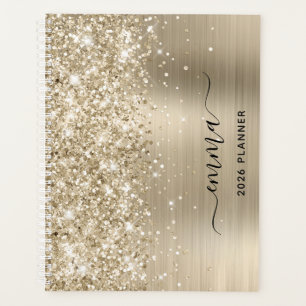 Signature en feuille d'or pâle scintillante