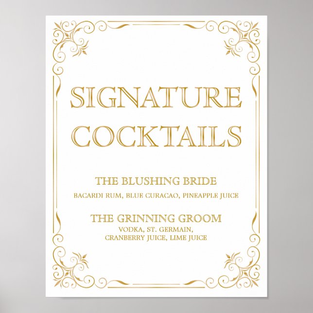 Signature Mariage de cocktails | Gatsby Art Déco (Devant)