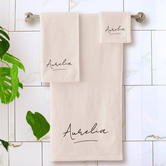 Signature Monogramme Minimaliste Élégant Rose (Créateur téléchargé)