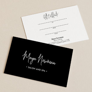 SIGNATURE NOIRE NOIRE MODERNE Carte cadeau Monogra