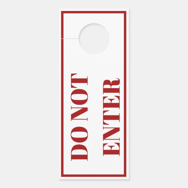 Signe Affichette de porte à domicile et au travail (Devant)