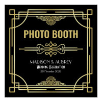 Signe Art Déco Mariage Photo Booth Gold Black Part