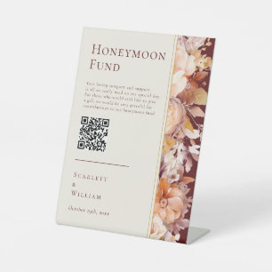 Signe automne Floral Bourgogne Mariage Fonds Lune 