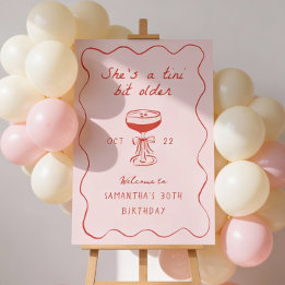 Signe de bienvenue d'anniversaire Tini Bit Older M