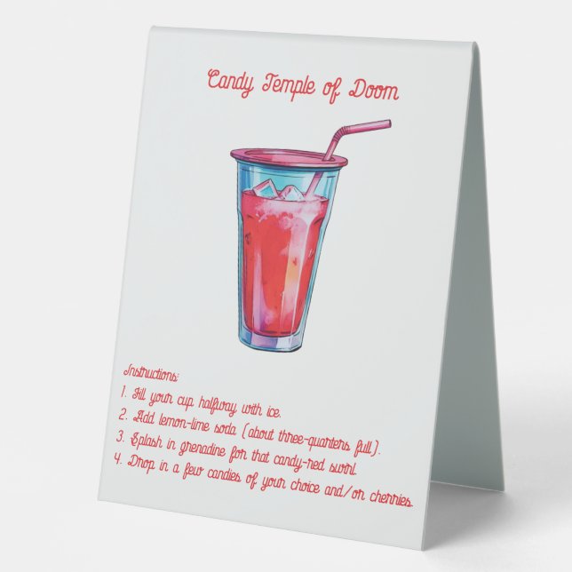 Signe de cocktail automatique Shirley Temple Twist (Recto)