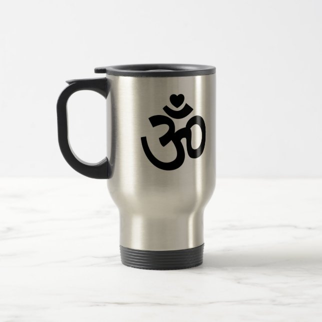Signe de coeur - Mug de voyage de Yoga (Gauche)