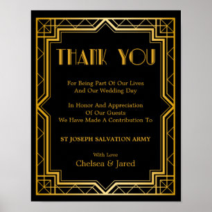 Signe de don mariage   Gatsby Art Déco