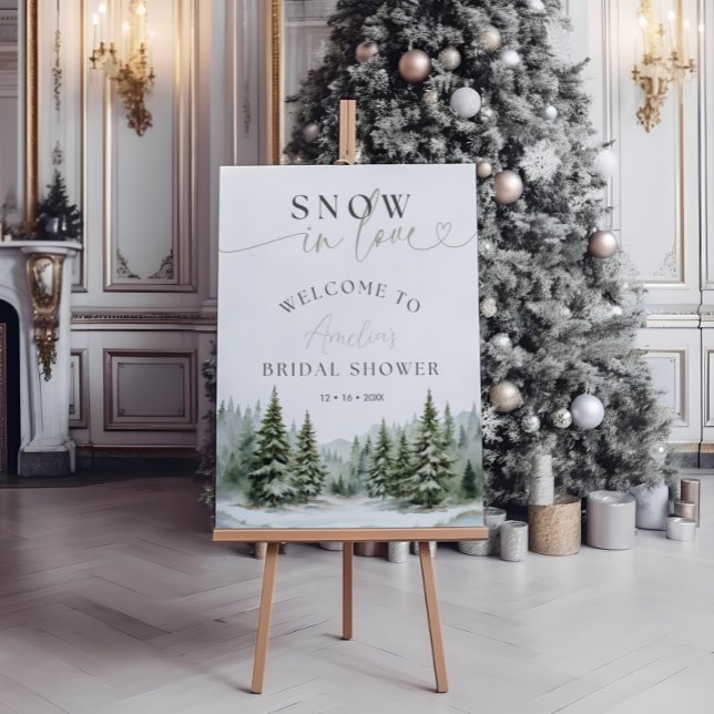 Signe de Fête des mariées hivernale de neige en am (Créateur téléchargé)