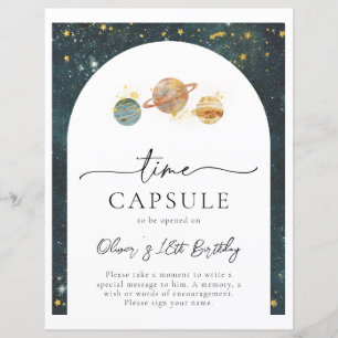 Signe de la capsule de temps spatial Anniversair