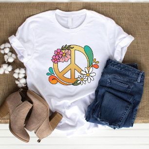 Signe de la Paix Rétro des années 70 T-shirt basiq