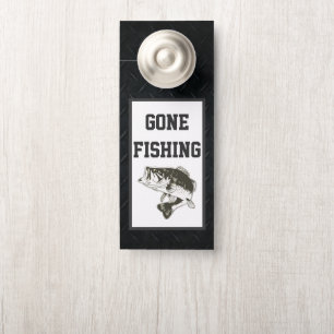 Signe de la porte de pêche en dehors du bureau