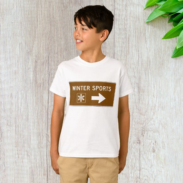 SIGNE DE LA ROUTE DE SPORT D'Hiver T-shirt (Créateur téléchargé)