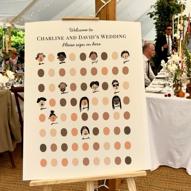 Signe de livre d'or de mariage gribouillé interact (Créateur téléchargé)