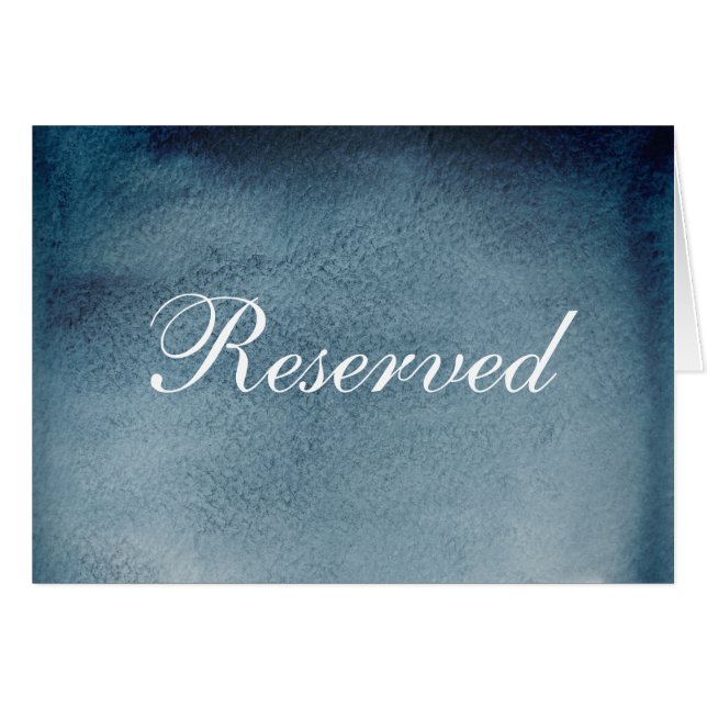 Signe de mariage réservé Navy. Aquarelle moderne b (Devant Horizontal)