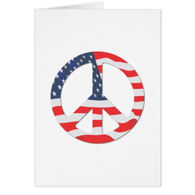 Signe de paix de drapeau américain (Devant)