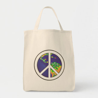 Signe de paix de la terre de planète, sacs