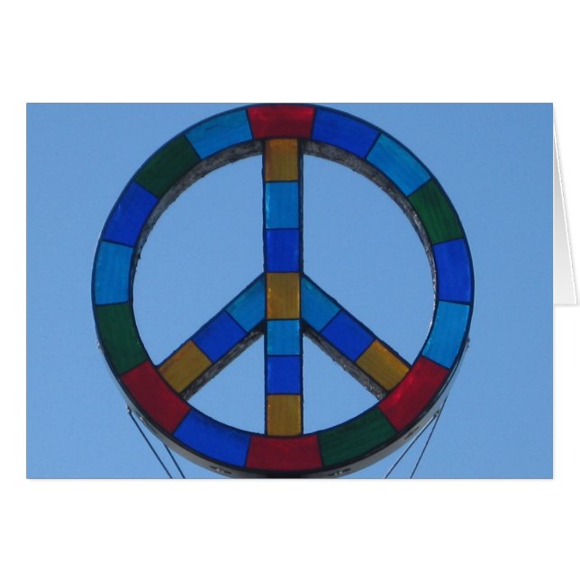 Signe de paix de plage d'océan (Devant horizontal)