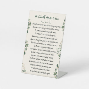 Signe de piédestal - Il donne plus de grâce