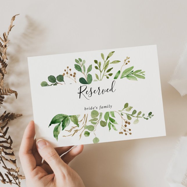 SIGNE DE RÉSERVE Mariage Floral simple Eucalyptus (Créateur téléchargé)