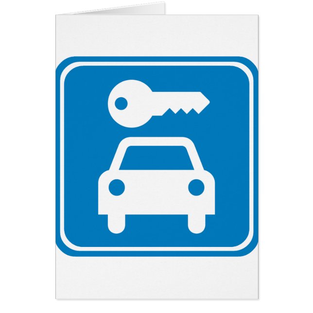 Signe de route de location de voiture (Devant)