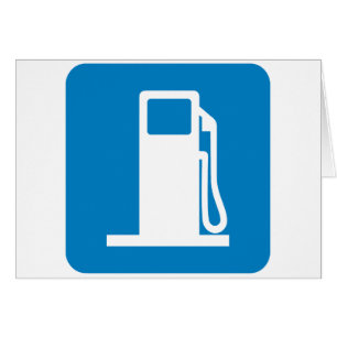 Signe de route de station service