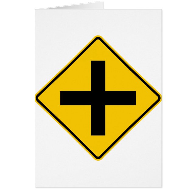 Signe de route d'intersection de carrefour (Devant)