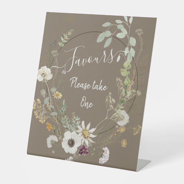 Signe de soie couleur Fleurs sauvages (Recto)