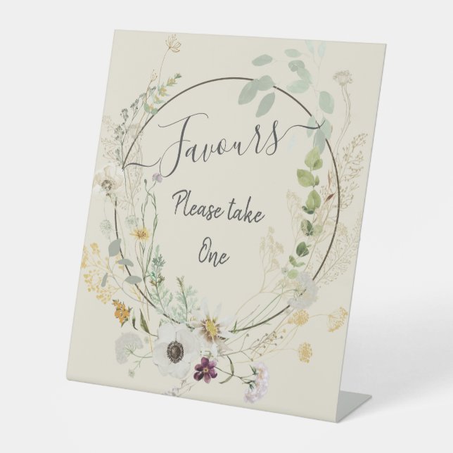 Signe de soie couleur Fleurs sauvages (Recto)