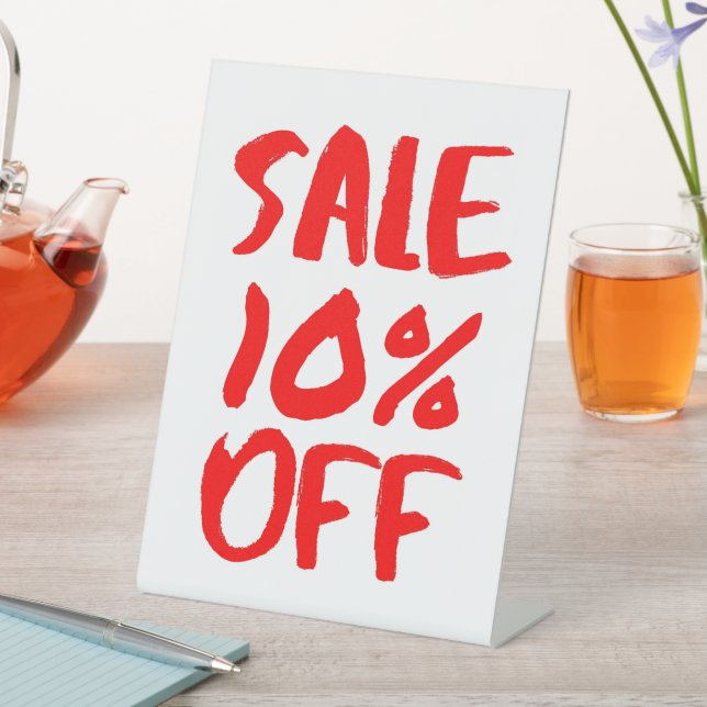 Signe De Table 10% De Promo Vente Au Détail Signal, Signalisation (In SItu)