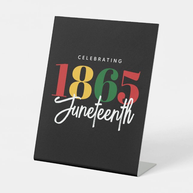 Signe De Table 1865 Liberté Célébration de l'histoire noire (Recto)