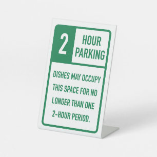 Signe De Table 2 Heures Plats Parking