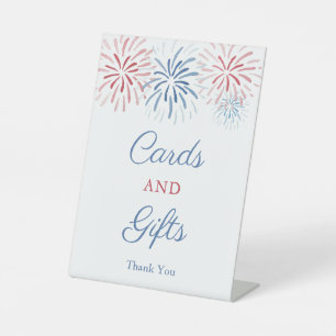 Signe De Table 4 Juillet Feu d'artifice Cartes Wedding showers Et