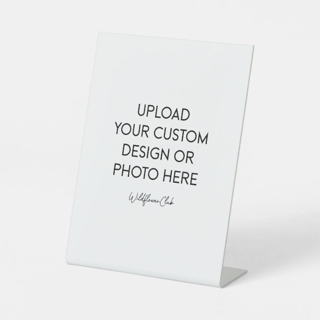 Signe De Table 6" x 8" Plastic Pedestal Stand Sign (Recto)