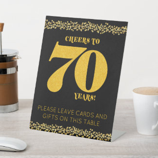 Signe De Table 70e anniversaire Cheers to 70 ans Parties scintill
