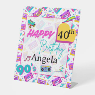 Signe De Table 90’s Birthday Party Decorations Table Top Sign