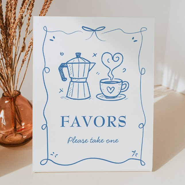Signe De Table A Baby Is Brewing Coffee Baby Shower Favors Sign (Créateur téléchargé)