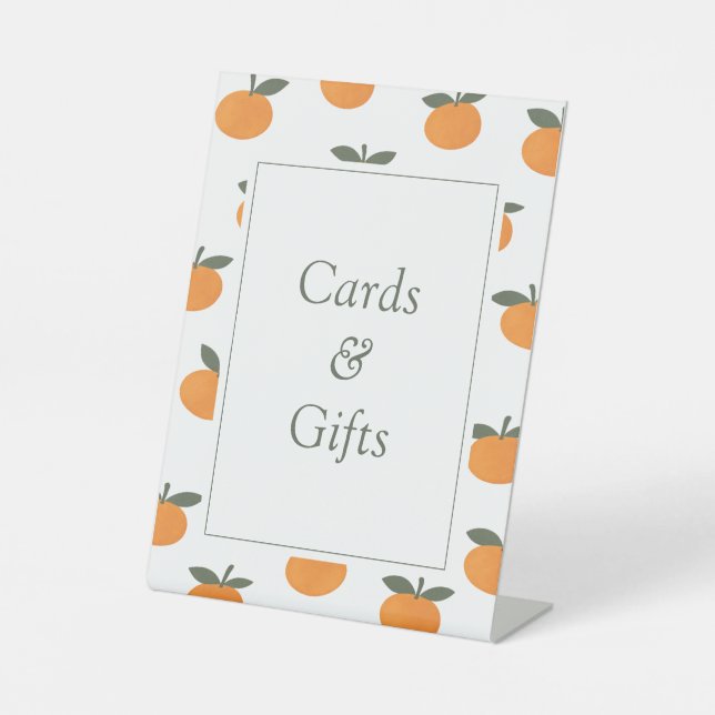 Signe De Table A Little Cutie Orange Citrus Modern Cards & Gifts (Recto)