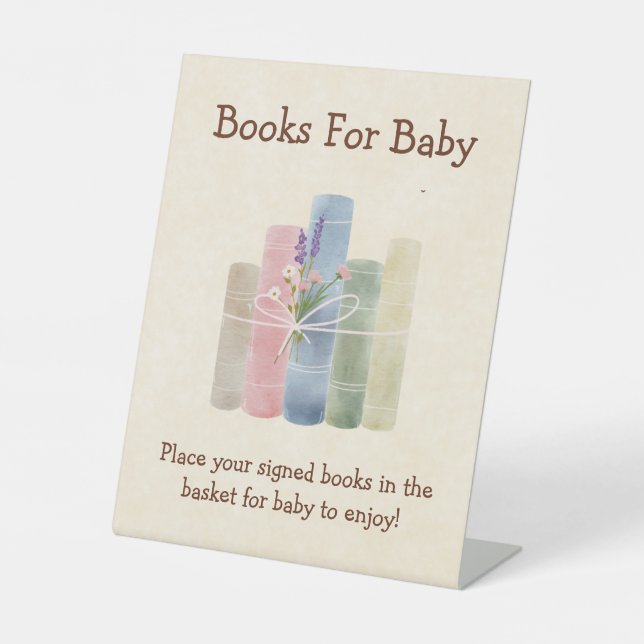 Signe De Table A New Chapter Begins Baby Books (Recto)