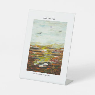 Signe De Table Abstract Art Pedestal Sign Look See Feel