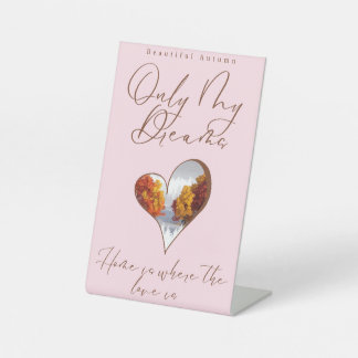 Signe De Table Accueil avec coeur