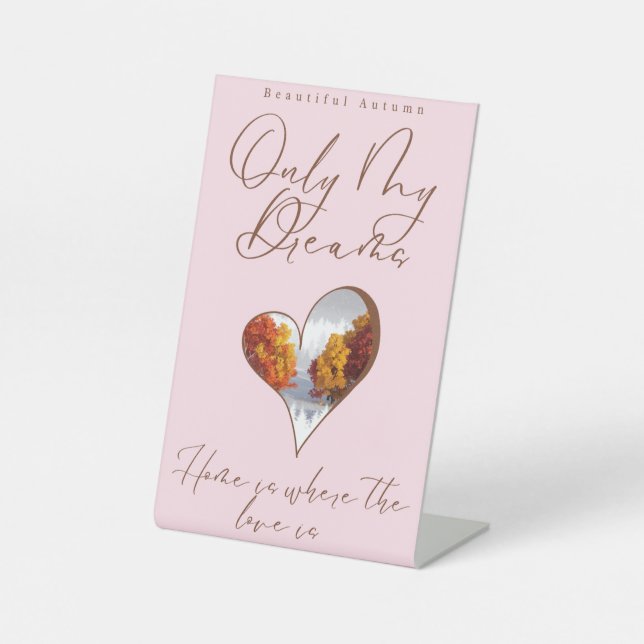 Signe De Table Accueil avec coeur (Recto)