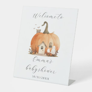 Signe De Table Accueil Baby shower à thème pour Halloween