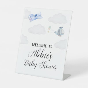 Signe De Table accueil baby shower thématique avion