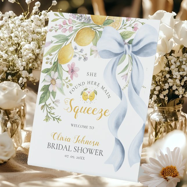Signe De Table Accueil de mariage Squeeze Lemon aquarelle  (Créateur téléchargé)