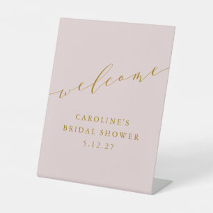 Signe De Table Accueil minimaliste Élégant Fête des mariées rose