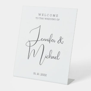 Signe De Table Accueil minimaliste Mariage moderne